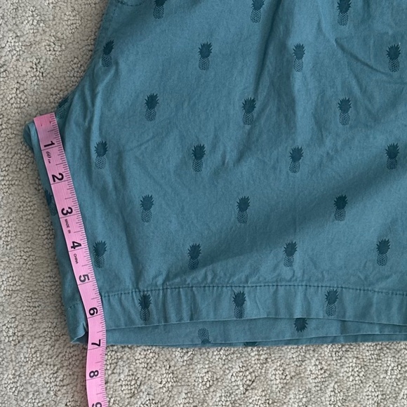 Surf & Swim Co. Stretch Chino Pineapple Print Pull-On Shorts Size L Teal NWT - Picture 13 of 13